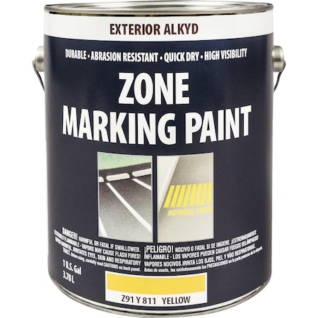 All-Source Yellow Alkyd-Oil Base Gallon Traffic Paint Z91Y00811-16
